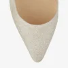 Romy 60 プラチナ アイス ダスティ グリッター ポインテッドトゥ パンプス