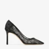 Romy 85 ブラック jimmy choo レースパンプス