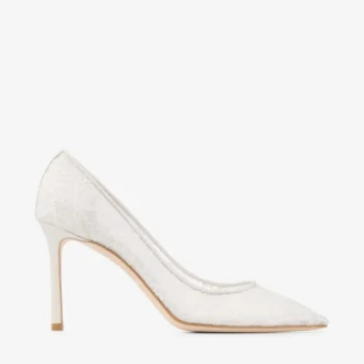 Romy 85 アイボリー jimmy choo レースパンプス