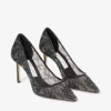 Romy 85 ブラック jimmy choo レースパンプス