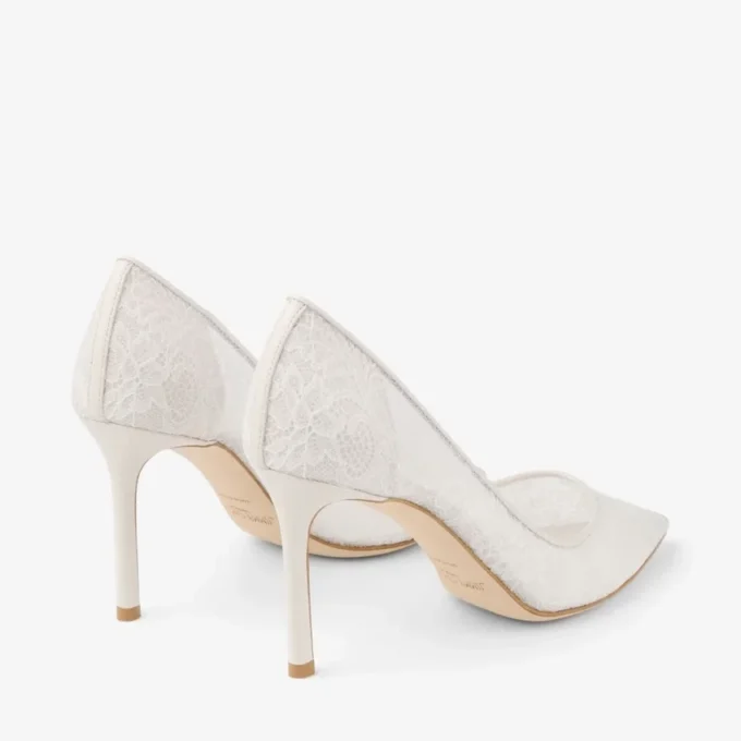 Romy 85 アイボリー jimmy choo レースパンプス