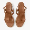 Theia ウェッジ 60 タンレザー ウェッジサンダル