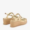 Theia ウェッジ 60 ゴールドメタリックレザー ウェッジサンダル