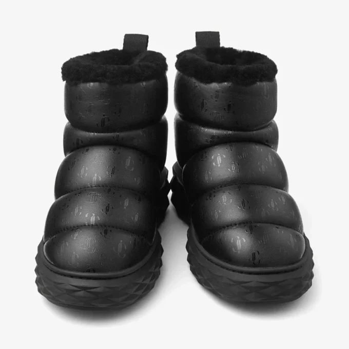 Xan ブラック ナッパレザー ブーツ